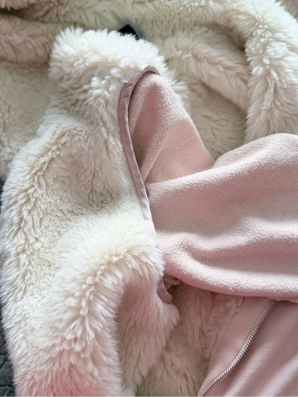 GAP Girls Pink Hooded Faux Fur-Lined Jacket | Size M